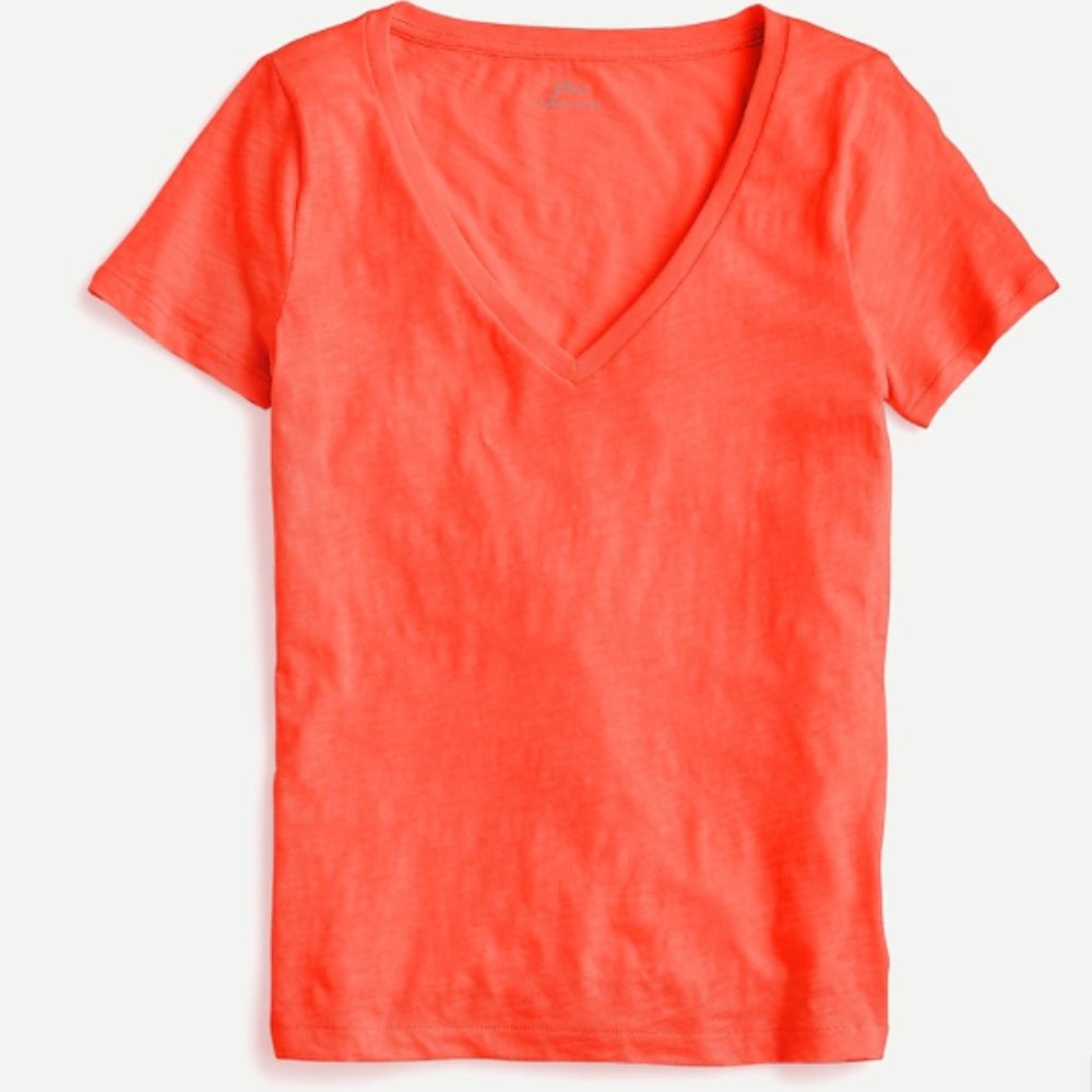 Jcrew Vintage Cotton V-neck Tshirt